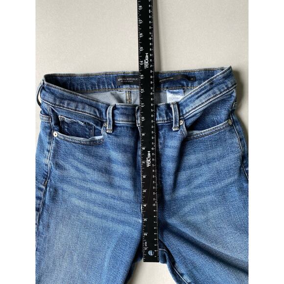 Banana Republic Pants Womens Size 29 Premium Denim Mid Rise Straight Distressed - Picture 11 of 12